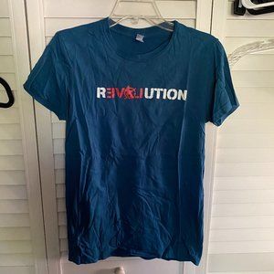 Hunger Games fan shirt, blue, L